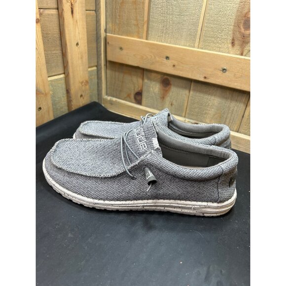 Hey Dude Wally Sox Mens Casual Shoes US 11 Gray Lightweight Breathable Slip-On - Picture 6 of 8